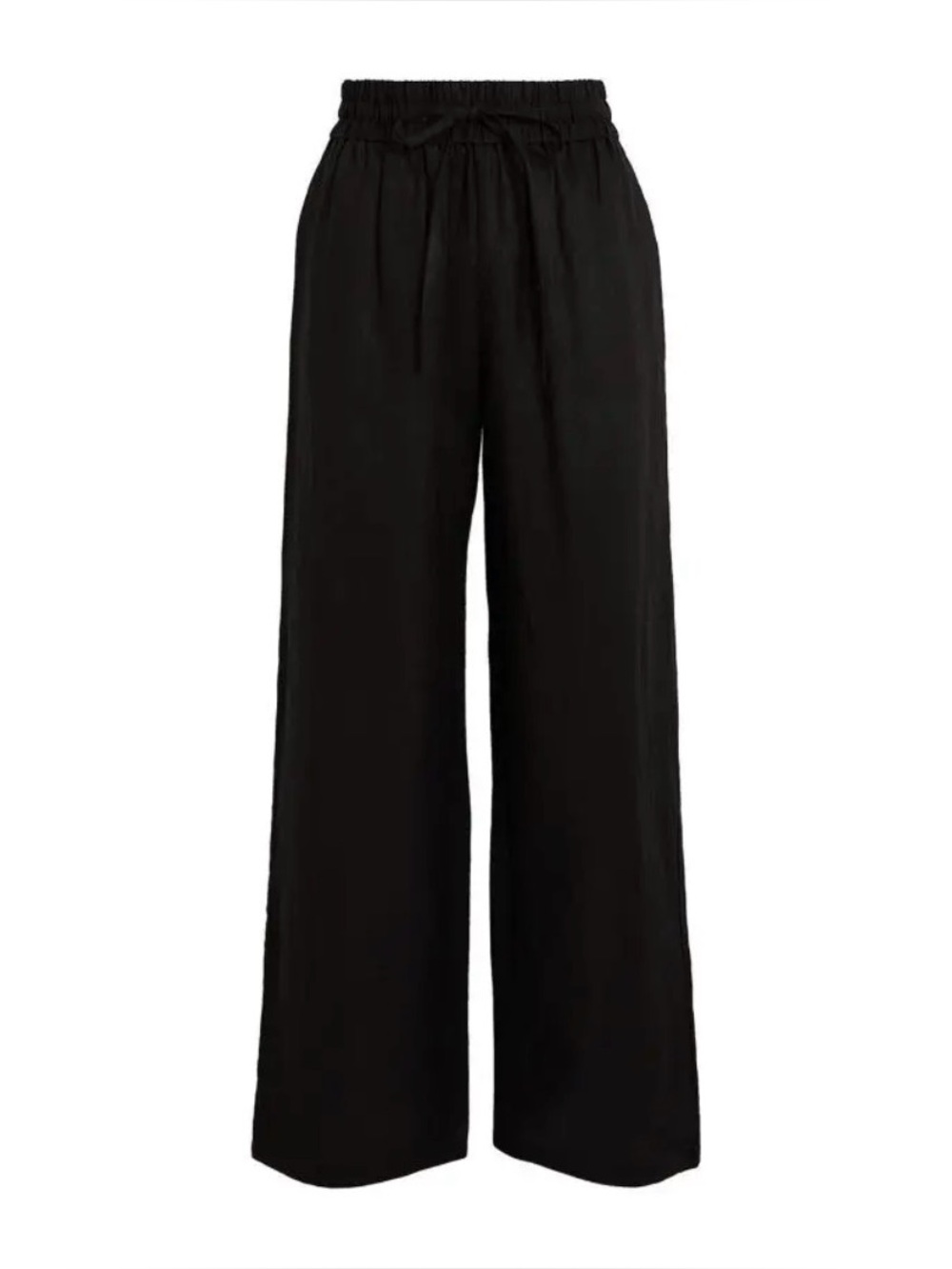 All Saints Linen Tyler Trousers Lightweight Wide Leg Pants Drawstring Stretch
